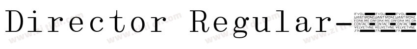 Director Regular字体转换